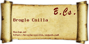 Brogle Csilla névjegykártya